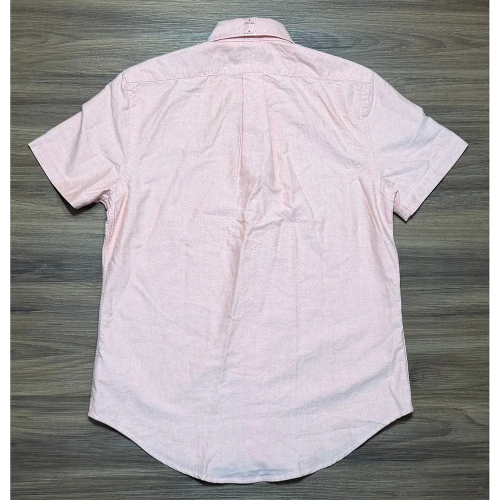 Polo Ralph Lauren Mens Classic Fit Short Sleeve Oxford Shirt Orange Sz Small